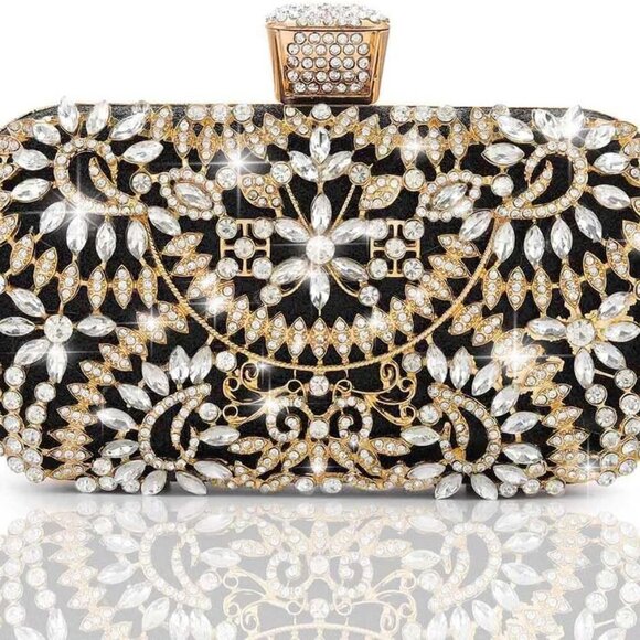 Handbags - Rhinestone Evening Bag Clutch Purse Glitter Crystal Prom Handbag Women